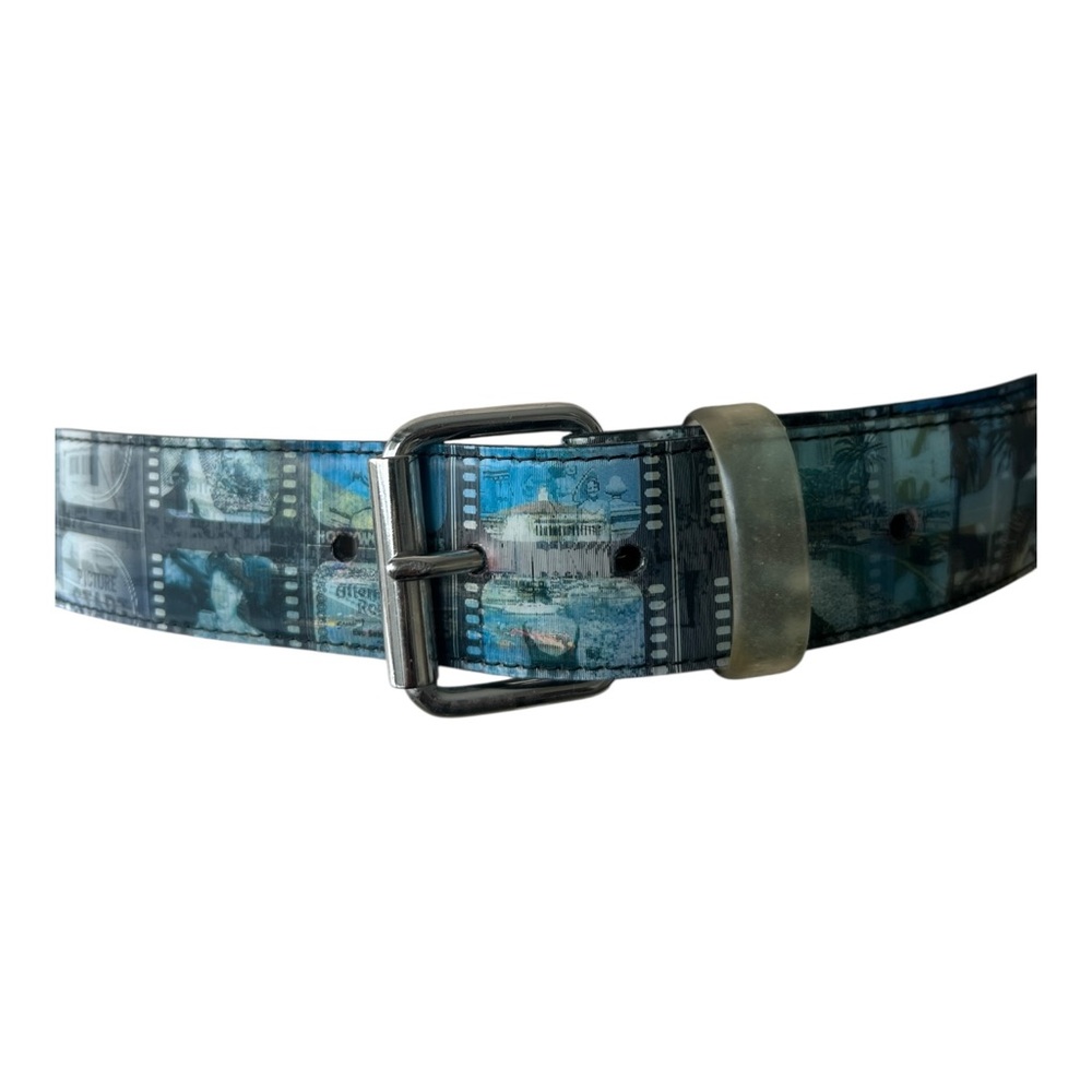 Vintage Blue Patterned Belt Size S - Picture 6 of 7